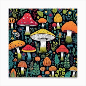 Ronin 404 Colorful Mushroom Patterns 2d200c7f C70a 4c98 9cbd 4442238f773d Canvas Print