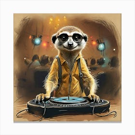 Meerkat Dj 7 Canvas Print