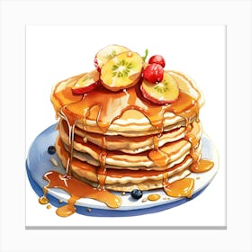 Pancakes With Syrup 5 Canvas Print