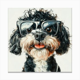 Dog In Sunglasses 10 Canvas Print