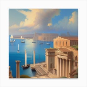 City By The Sea Canvas Print