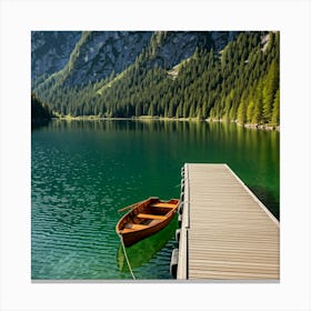 Lake In The Alps Canvas Print