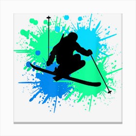 Powder To The People Skiing Canvas Print