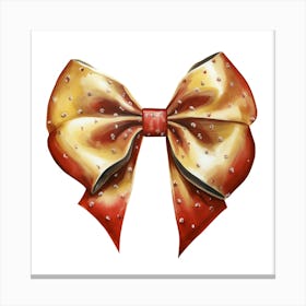 Bow With Rhinestones Canvas Print