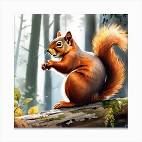 Red Squirrel 25 Canvas Print