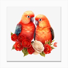 Two Parrots 2 Canvas Print