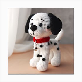 Amigurumi, Dalmatian dog 1 Canvas Print