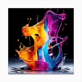 Fresh Colors Liquid 3d Design Spark Hot Palette Shapes Dynamism Vibrant Flowing Molten (7) Canvas Print