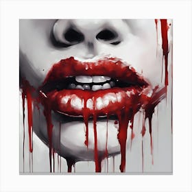 Bloody Lips 1 Canvas Print