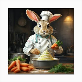 Chef Rabbit 2 Canvas Print