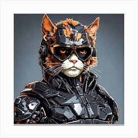 Robot Cat 1 Canvas Print