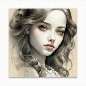 Portrait Of A Girl 2 Canvas Print