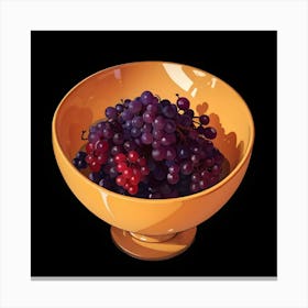 Grapes In A Bowl Canvas Print