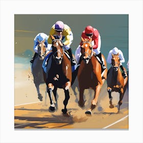 Horse Race 2 Canvas Print