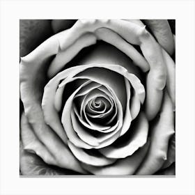 Black And White Rose 6 Canvas Print