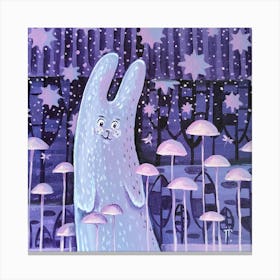 Rabbit In The Night Canvas Print