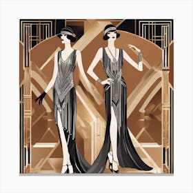Art Deco Fashion Magazine Cover Canvas Print