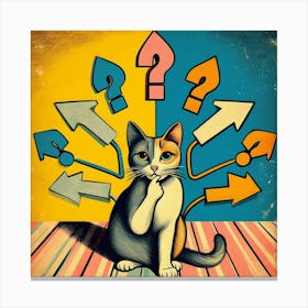 Cat With Arrows Canvas Print
