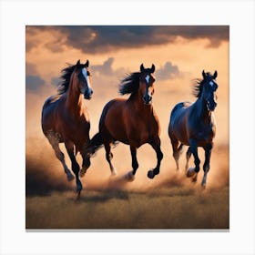 A Wild Rush: The Essence of Freedom Canvas Print