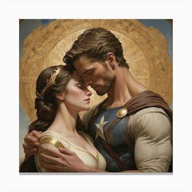 Ancient love art print paintings Canvas Print