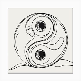Yin and Yang Picasso style 2 Canvas Print