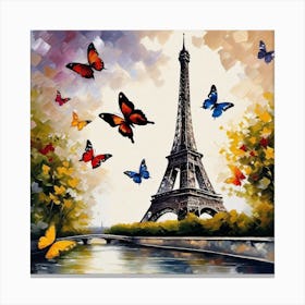 Butterfly In Paris 3 Canvas Print