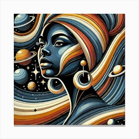 Skylithra Celestial Portrait Canvas Print