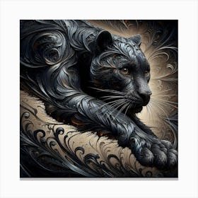 Black Panther 4 Canvas Print