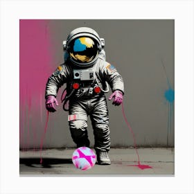 'Astronaut footballer Canvas Print