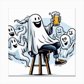 Halloween Ghosts Canvas Print