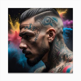 Tattooed Man Canvas Print