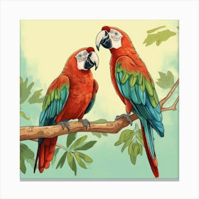 Parrots 1 Canvas Print