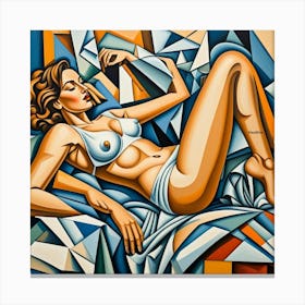 Relaxing Woman Canvas Print