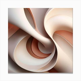 Abstract Abstract Painting, Abstract Background, Generate An Abstract Design With Soft Curved Lines In Neutral Tones Emphasizing Simplicity Canvas Print