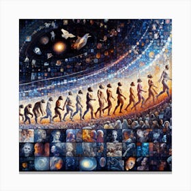 Evolution Of Human And AI Canvas Print