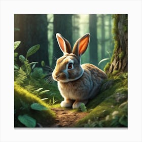 Rabbit In The Forest 102 Canvas Print