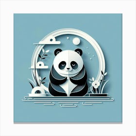 Minimalist, Panda 2 Canvas Print