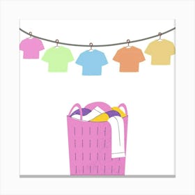 Laundry Basket Canvas Print