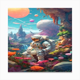 Space Alien Canvas Print