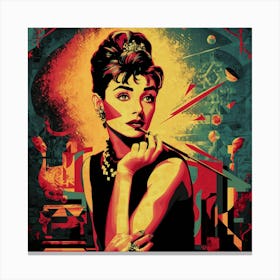 Audrey Hepburn Pop Art (3) Canvas Print