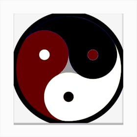 Yin And Yang Symbol Unique Yin Yang Sign Logo Canvas Print