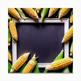 Frame Of Corn On The Cob Canvas Print