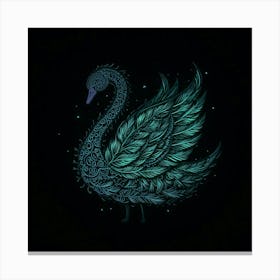 Glowing Swan Canvas Print