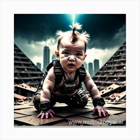 Baby In The City Canvas Print