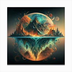 Planet In Space Canvas Print