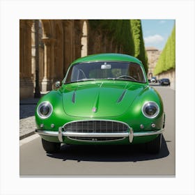 Green Sports Car 1 Canvas Print