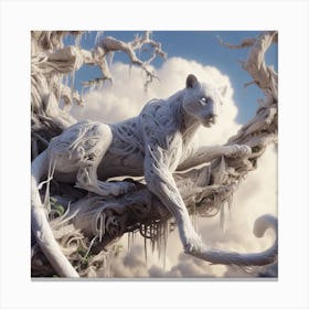 White Panther Canvas Print