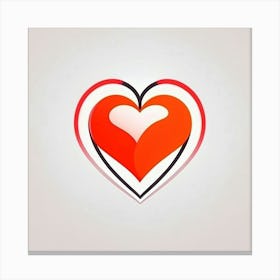 Heart Shaped Logo Canvas Print