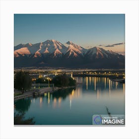 Sunrise Over The Mountains of Saltlake Canvas Print