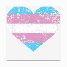 Transgender Heart Lgbtq Pride Month Love Flag Gift Canvas Print